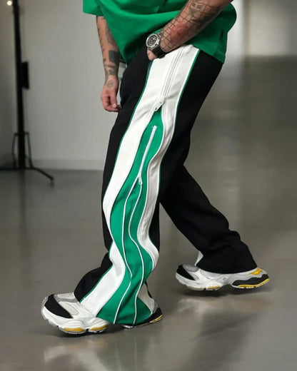 Dripmozo Green & Black Premium Track Lower | Comfortable Streetwear Joggers