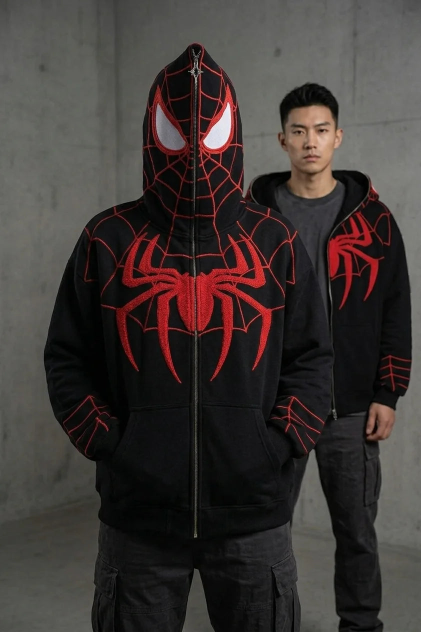 DripMozo Spider Web Racing Jacket | Premium Streetwear Collection