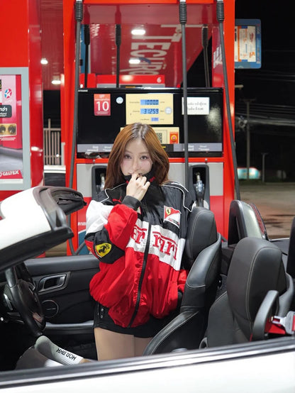 Ferrari White Red Motorsport Premium Jacket