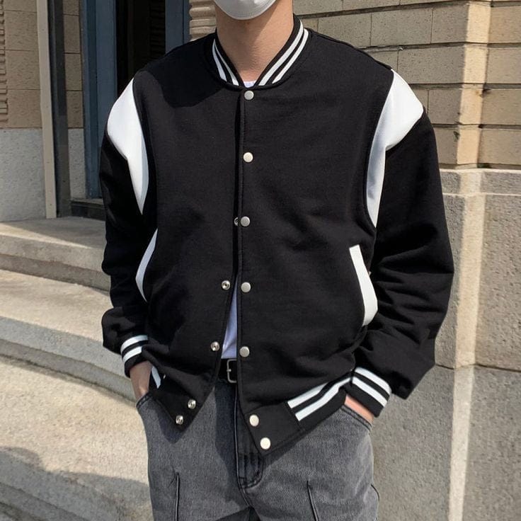dripmozo Classic Varsity Jacket – Retro Letterman Style Streetwear for Men & Women