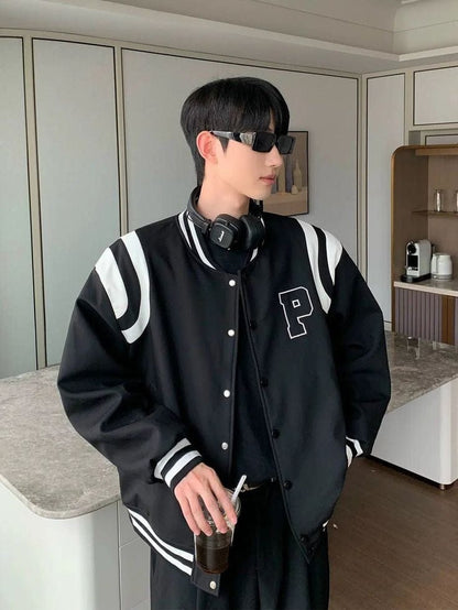 dripmozo Classic Varsity Jacket – Retro Letterman Style Streetwear for Men & Women