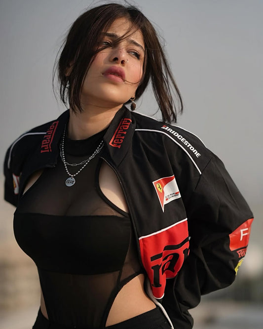 **DripMozo Ferrari  Racing Jacket | Premium Motorsport Streetwear**