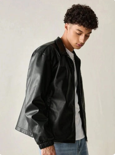 Premium Black Leather Jacket.