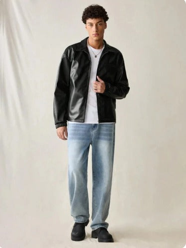 Premium Black Leather Jacket.