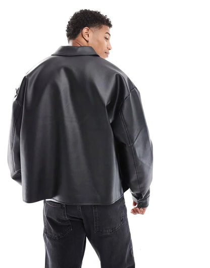 Premium Black Leather Jacket – Men's Streetwear  Jacket | Dripmozo