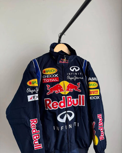 DripMozo Red Bull Inspired Racing Jacket | Premium Motorsport Streetwear